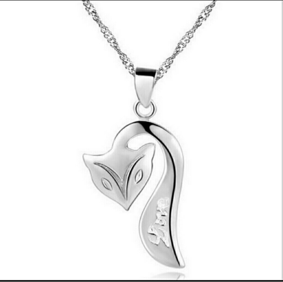 925 Boho Fox necklace-White gold plated St… - Picture 7 of 7